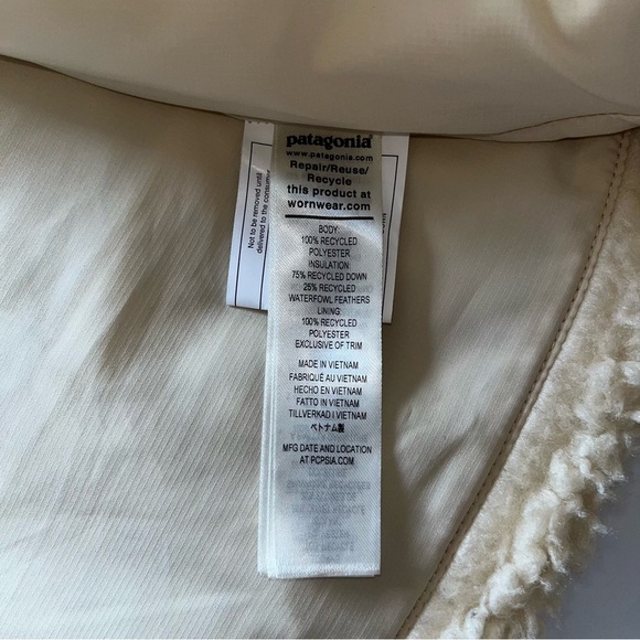 Patagonia Recycled High-Pile Fleece Down Jacket Size L - Picture 8 of 8